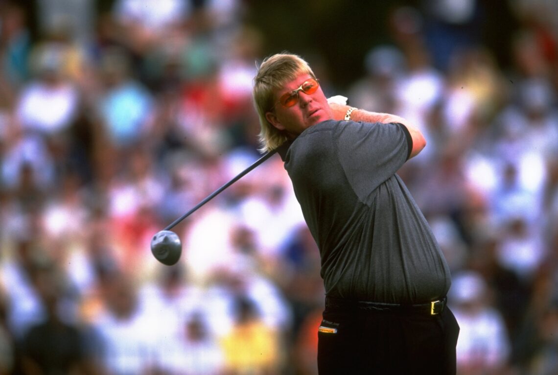 17 Jun 1999: John Daly of the United States in action during day one of the 1999 US Open Tournament played on the number two course at Pinehurst i...