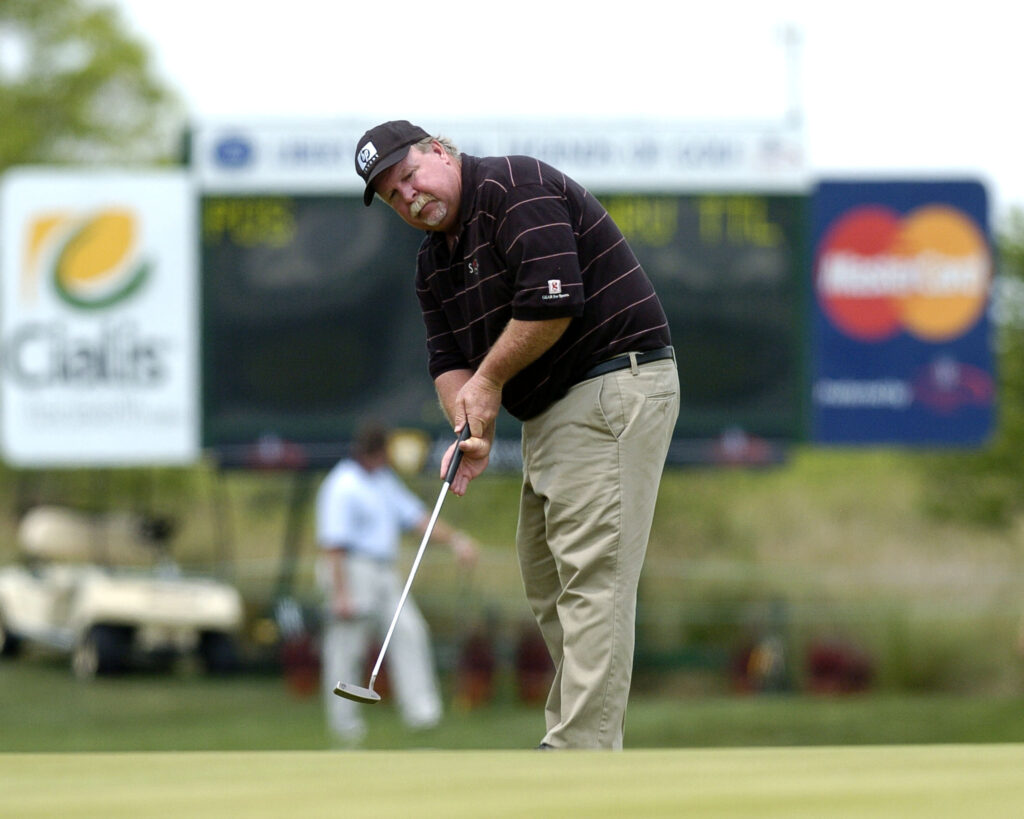 Craig Stadler competes in the first round of the Liberty Mutual Legends of Golf