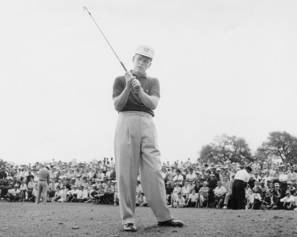 Jack Burke Jr. during the 1956 Masters at Augusta National